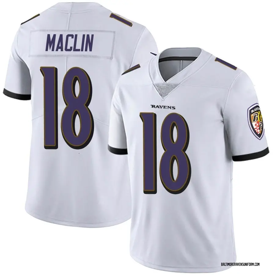 Nike Jeremy Maclin Baltimore Ravens Youth Limited White Vapor Untouchable Jersey