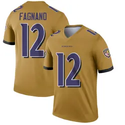 Nike Joe Fagnano Baltimore Ravens Men's Legend Gold Inverted Jersey