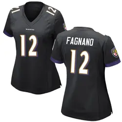 Nike Joe Fagnano Baltimore Ravens Women's Game Black Jersey