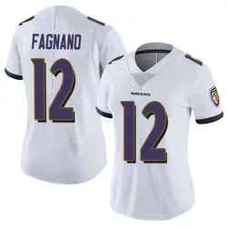 Nike Joe Fagnano Baltimore Ravens Women's Limited White Vapor Untouchable Jersey