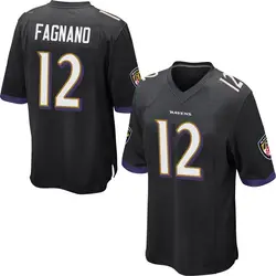Nike Joe Fagnano Baltimore Ravens Youth Game Black Jersey