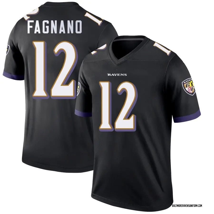 Nike Joe Fagnano Baltimore Ravens Youth Legend Black Jersey