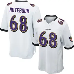 Nike Joe Noteboom Baltimore Ravens Men's Game White Jersey