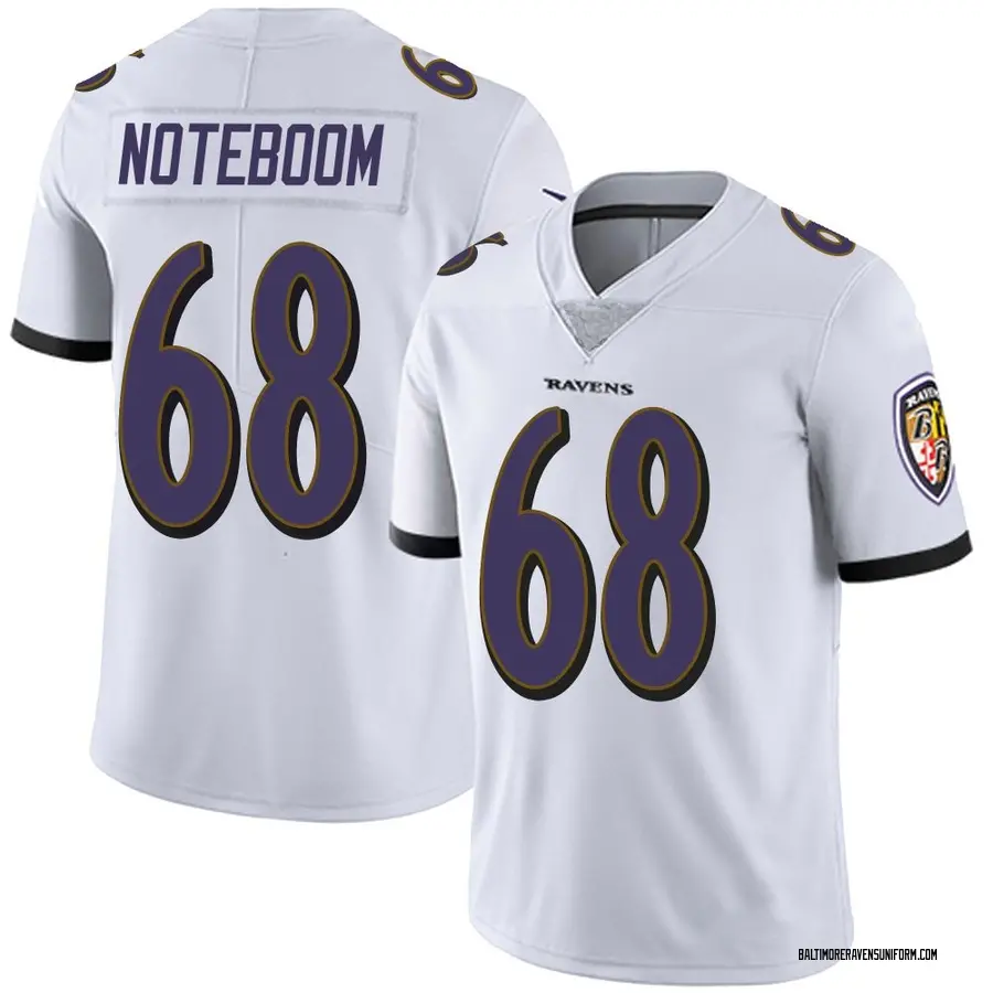 Nike Joe Noteboom Baltimore Ravens Men's Limited White Vapor Untouchable Jersey