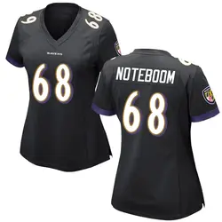 Nike Joe Noteboom Baltimore Ravens Women's Game Black Jersey