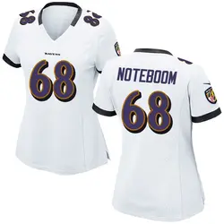 Nike Joe Noteboom Baltimore Ravens Women's Game White Jersey