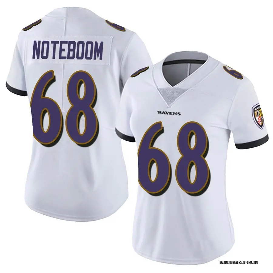 Nike Joe Noteboom Baltimore Ravens Women's Limited White Vapor Untouchable Jersey