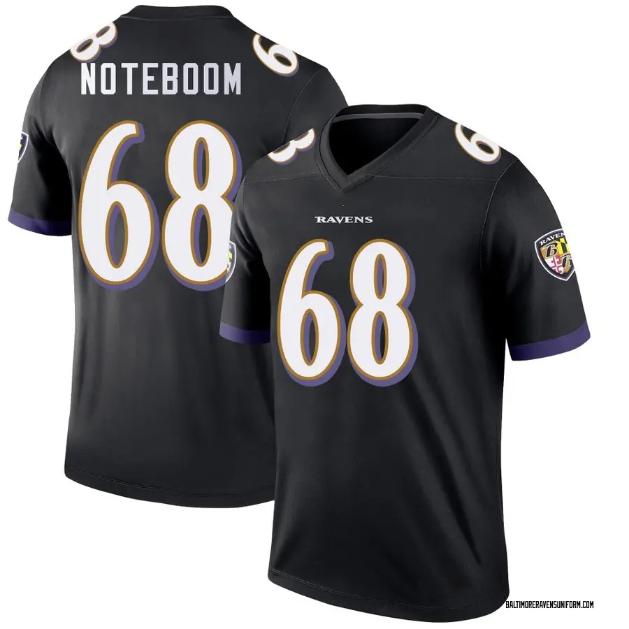 Nike Joe Noteboom Baltimore Ravens Youth Legend Black Jersey