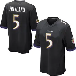 Nike John Hoyland Baltimore Ravens Men's Game Black Jersey