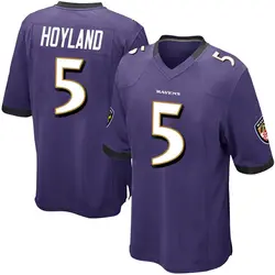 Nike John Hoyland Baltimore Ravens Men's Game Purple Team Color Jersey