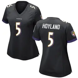 Nike John Hoyland Baltimore Ravens Women's Game Black Jersey
