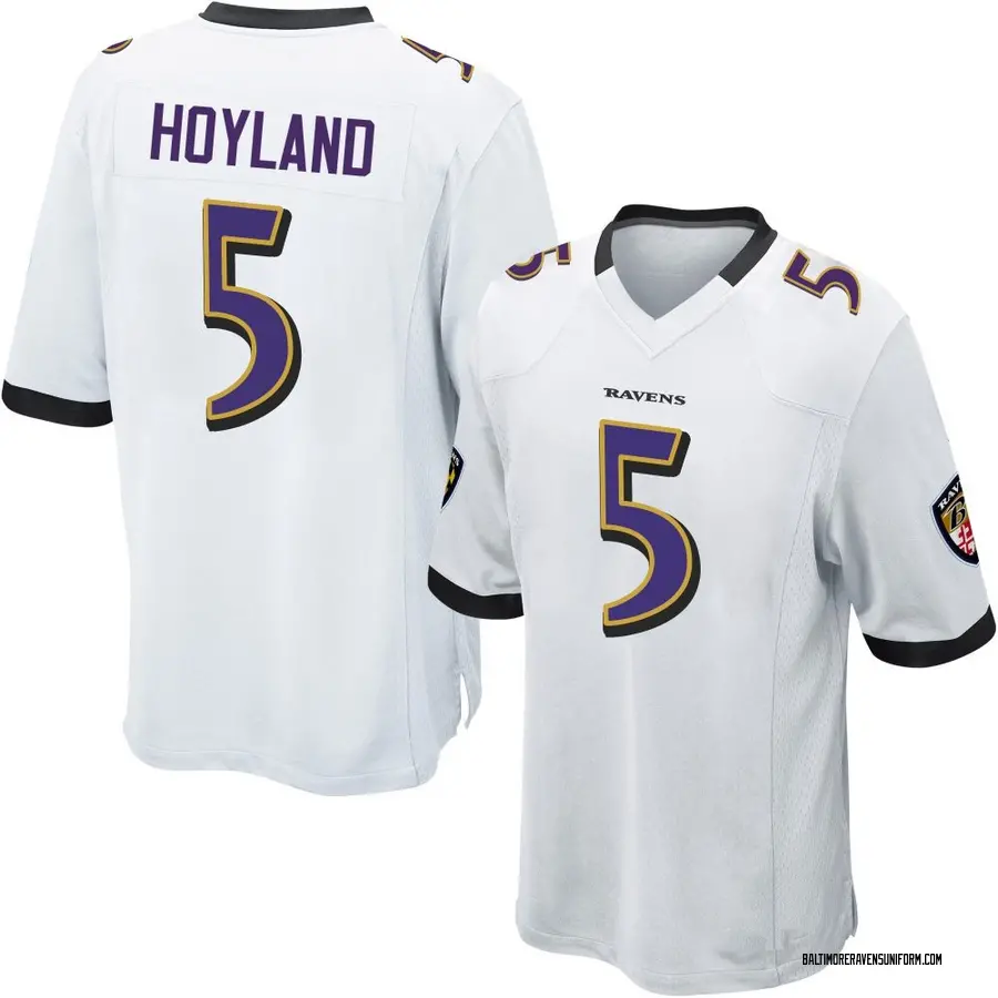 Nike John Hoyland Baltimore Ravens Youth Game White Jersey