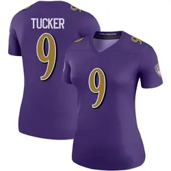 Justin Tucker Baltimore Ravens Women's Legend Purple Color Rush Jersey