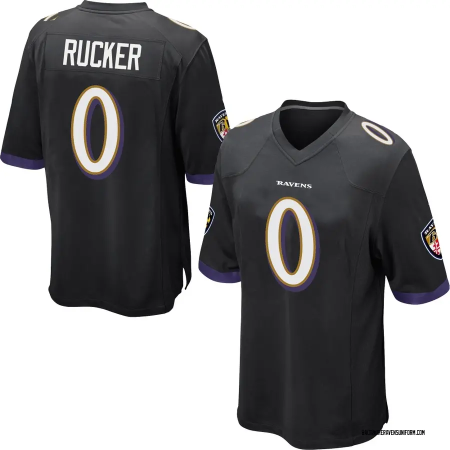 Nike Kaimon Rucker Baltimore Ravens Men's Game Black Jersey