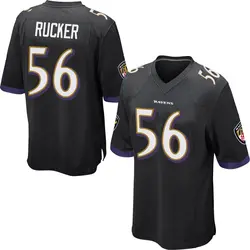 Nike Kaimon Rucker Baltimore Ravens Youth Game Black Jersey