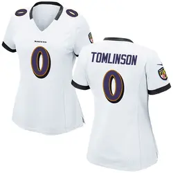 Nike Laken Tomlinson Baltimore Ravens Women's Game White Jersey