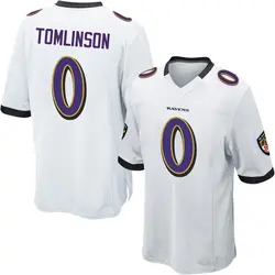 Nike Laken Tomlinson Baltimore Ravens Youth Game White Jersey