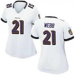 Nike Lardarius Webb Baltimore Ravens Women's Game White Jersey