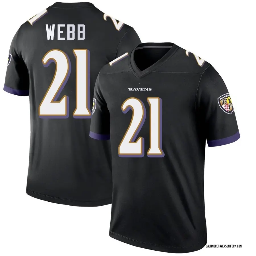 Nike Lardarius Webb Baltimore Ravens Youth Legend Black Jersey