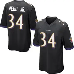 Nike Lardarius Webb Jr. Baltimore Ravens Men's Game Black Jersey