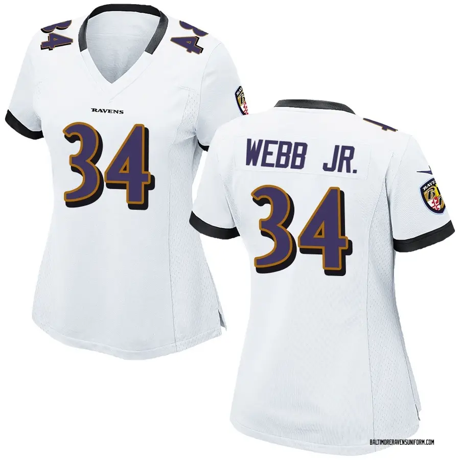 Nike Lardarius Webb Jr. Baltimore Ravens Women's Game White Jersey