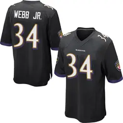 Nike Lardarius Webb Jr. Baltimore Ravens Youth Game Black Jersey