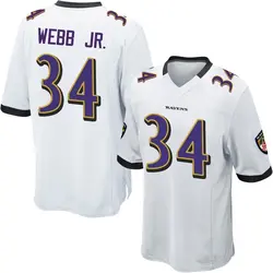 Nike Lardarius Webb Jr. Baltimore Ravens Youth Game White Jersey