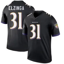 Nike Luke Elzinga Baltimore Ravens Men's Legend Black Jersey