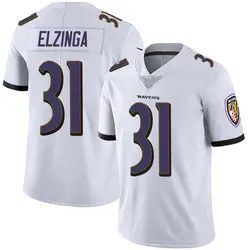 Nike Luke Elzinga Baltimore Ravens Men's Limited White Vapor Untouchable Jersey