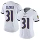 Nike Luke Elzinga Baltimore Ravens Women's Limited White Vapor Untouchable Jersey