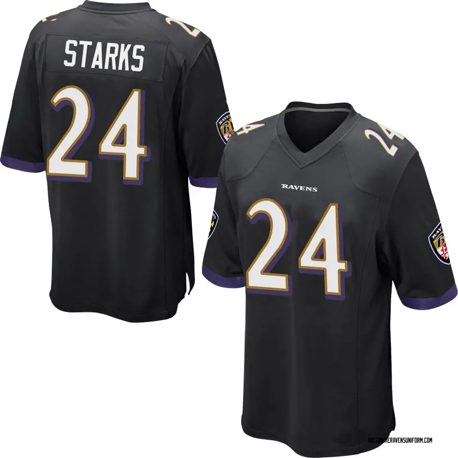 Nike Malaki Starks Baltimore Ravens Men's Game Black Jersey