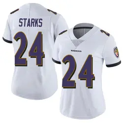 Nike Malaki Starks Baltimore Ravens Women's Limited White Vapor Untouchable Jersey