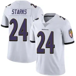 Nike Malaki Starks Baltimore Ravens Youth Limited White Vapor Untouchable Jersey