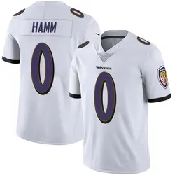 Nike Malik Hamm Baltimore Ravens Men's Limited White Vapor Untouchable Jersey
