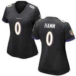 Nike Malik Hamm Baltimore Ravens Women's Game Black Jersey