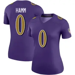 Nike Malik Hamm Baltimore Ravens Women's Legend Purple Color Rush Jersey