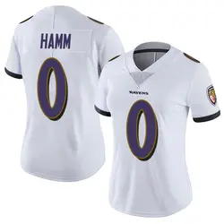 Nike Malik Hamm Baltimore Ravens Women's Limited White Vapor Untouchable Jersey