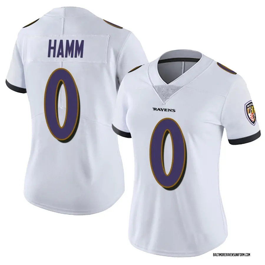 Nike Malik Hamm Baltimore Ravens Women's Limited White Vapor Untouchable Jersey