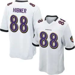 Nike Matthew Hibner Baltimore Ravens Men's Game White Jersey
