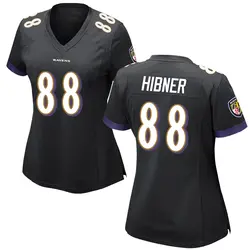 Nike Matthew Hibner Baltimore Ravens Women's Game Black Jersey