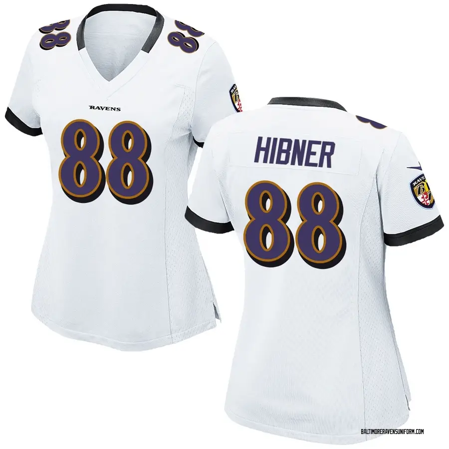 Nike Matthew Hibner Baltimore Ravens Women's Game White Jersey
