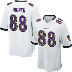 Nike Matthew Hibner Baltimore Ravens Youth Game White Jersey