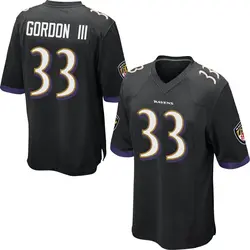 Nike Melvin Gordon III Baltimore Ravens Youth Game Black Jersey