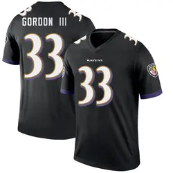 Nike Melvin Gordon III Baltimore Ravens Youth Legend Black Jersey