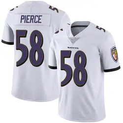 Nike Michael Pierce Baltimore Ravens Men's Limited White Vapor Untouchable Jersey
