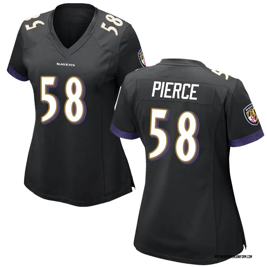 Nike Michael Pierce Baltimore Ravens Women's Game Black Jersey