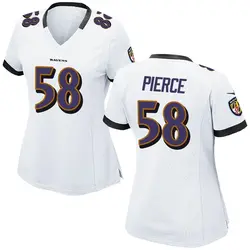 Nike Michael Pierce Baltimore Ravens Women's Game White Jersey