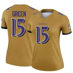 Nike Mike Green Baltimore Ravens Women's Legend Gold Inverted Jersey