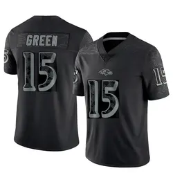 Nike Mike Green Baltimore Ravens Youth Limited Black Reflective Jersey