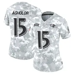 Nike Nelson Agholor Baltimore Ravens Women's Limited Arctic Camo 2024 Salute to Service Jersey